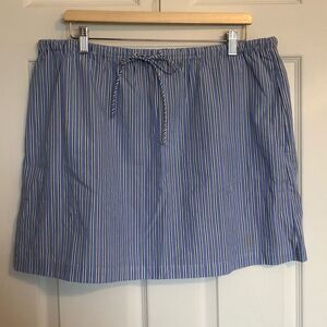 NWT J Crew Blue & White Stripe Skirt Size XL